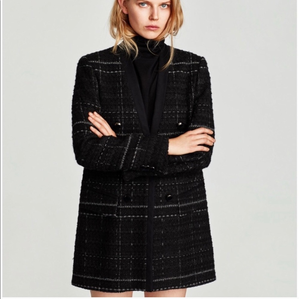 Zara Checked Frock Coat